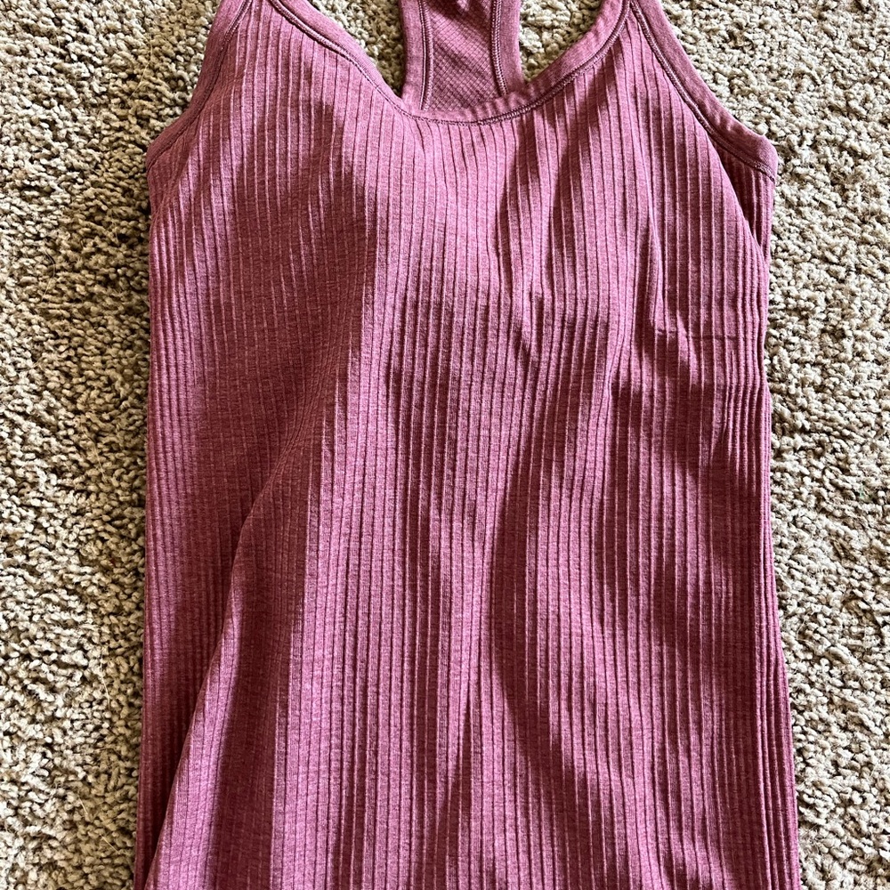 Ribbed Pink Tank Top